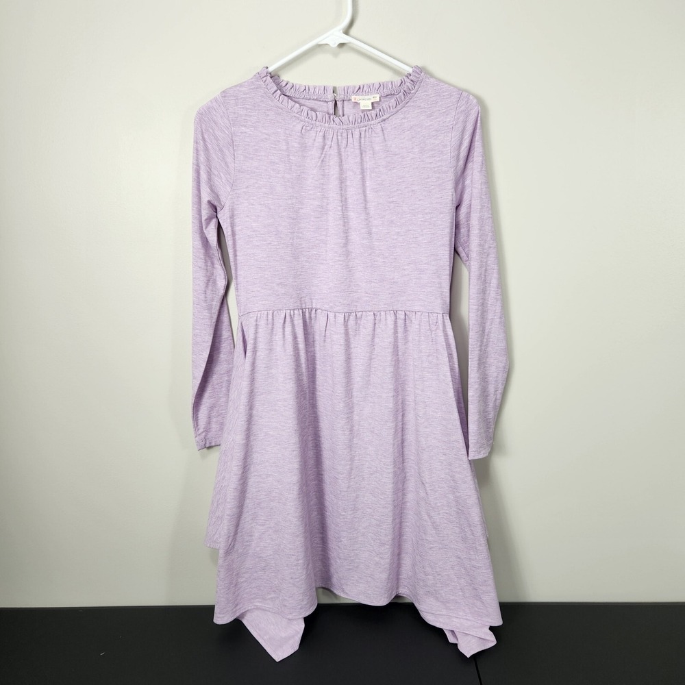 NWT CREWCUTS‎ Purple Hankerchief Hem Dress Girls 12